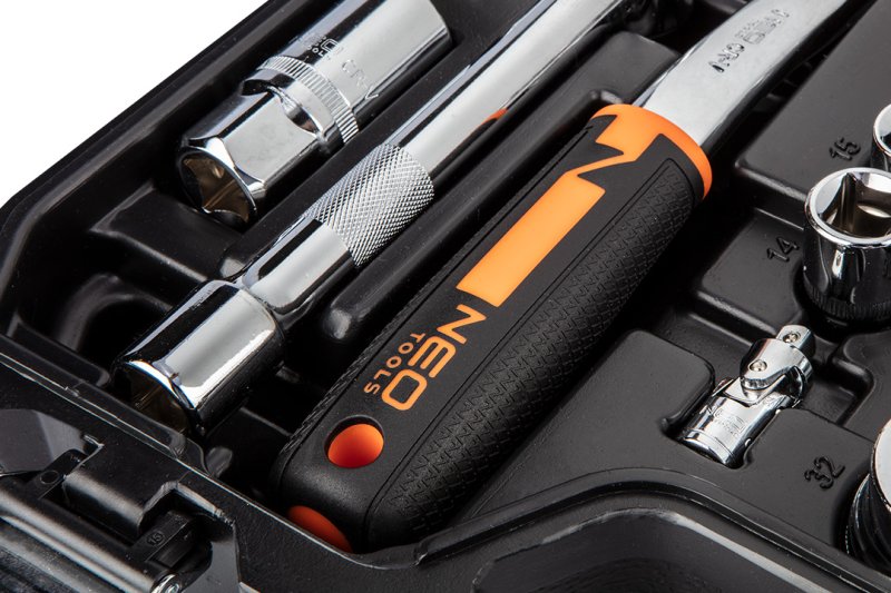NEO TOOLS 10-058 gola sada 1/4", 1/2" se sadou klíčů - 82 dílů Obrázek