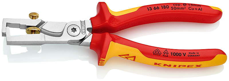 KNIPEX 1366180 odizolovací kleště a kabelové nůžky VDE 1000V izolované 180mm Obrázek