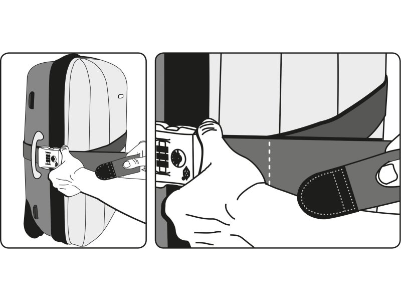 EXTOL PREMIUM 8857312 popruh na zavazadla TSA s trojmístným kódem 2m x 5cm Obrázek