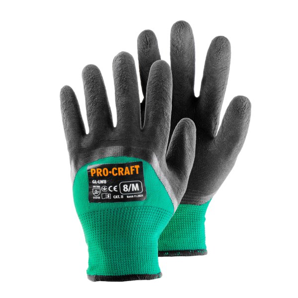 PROCRAFT GL-LW9 pracovní rukavice máčené v latexu vel. L