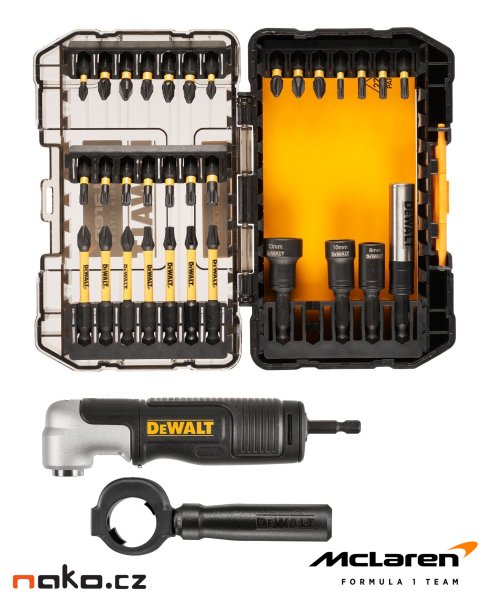 DeWALT DT70782 sada torzních bitů FLEXTORQ s úhlovým nástavcem, edice McLaren, Tough Case