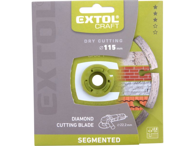 EXTOL CRAFT 108811 kotouč diamantový řezný segmentový 115x22,2mm pro suché řezání Obrázek
