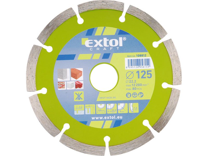 EXTOL CRAFT 108815 kotouč diamantový řezný segmentový 230x22,2mm pro suché řezání Obrázek