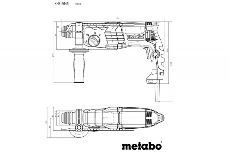 METABO KHE 2645 kombinované kladivo SDS+ 850W 601710500