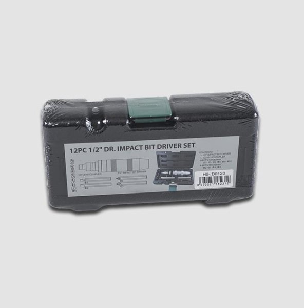HONITON H5-ID0120 úderový šroubovák 1/2" s adaptérem a bity 12 dílů Obrázek