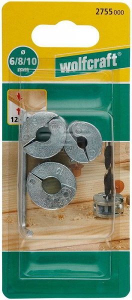 WOLFCRAFT 2755000 sada vrtacích hloubkových dorazů 6, 8, 10mm Obrázek