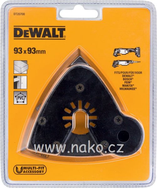 DeWALT DT20700 brusná podložka 93x93mm