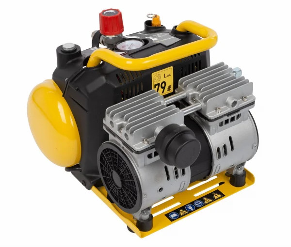 POWERPLUS POWX1724S bezolejový kompresor SILENT 6L + příslušenství Obrázek