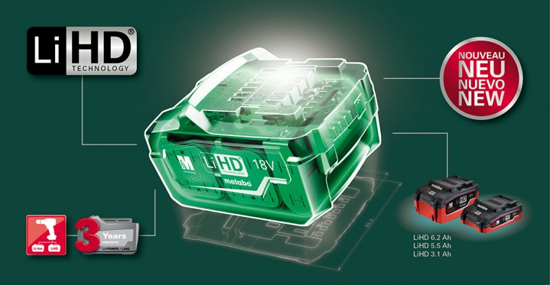 METABO SSW 18 LTX 300 BL aku rázový utahovák 1/2" 2x4.0Ah LiHD 602395800 Obrázek