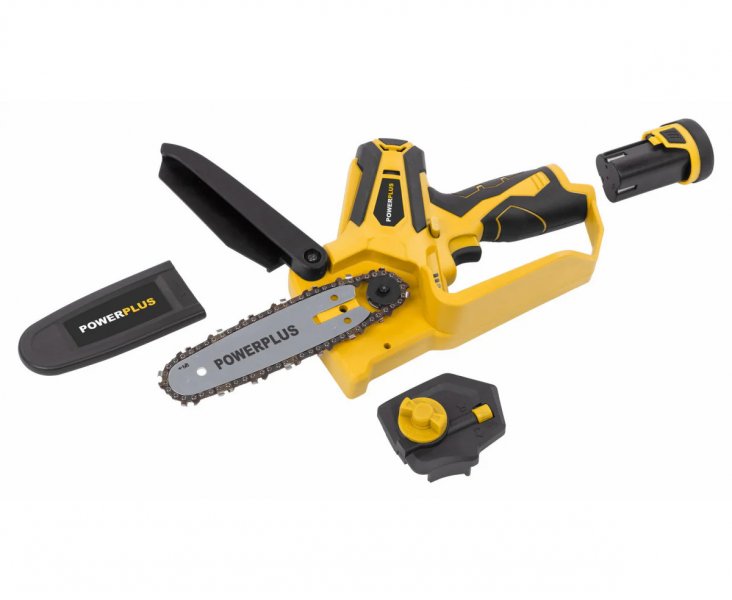 POWERPLUS POWXG1045 aku řetězová pila na větve 12V 2x 2Ah LiIon Obrázek
